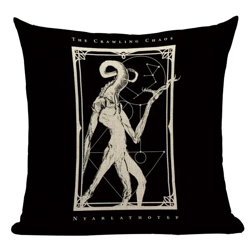 Dark Tarot, Gothic Style Double-Sided Printed Pillow Cover Short Plush Suitable Living Rooms Bedrooms Sofas Throw Cushion Cover