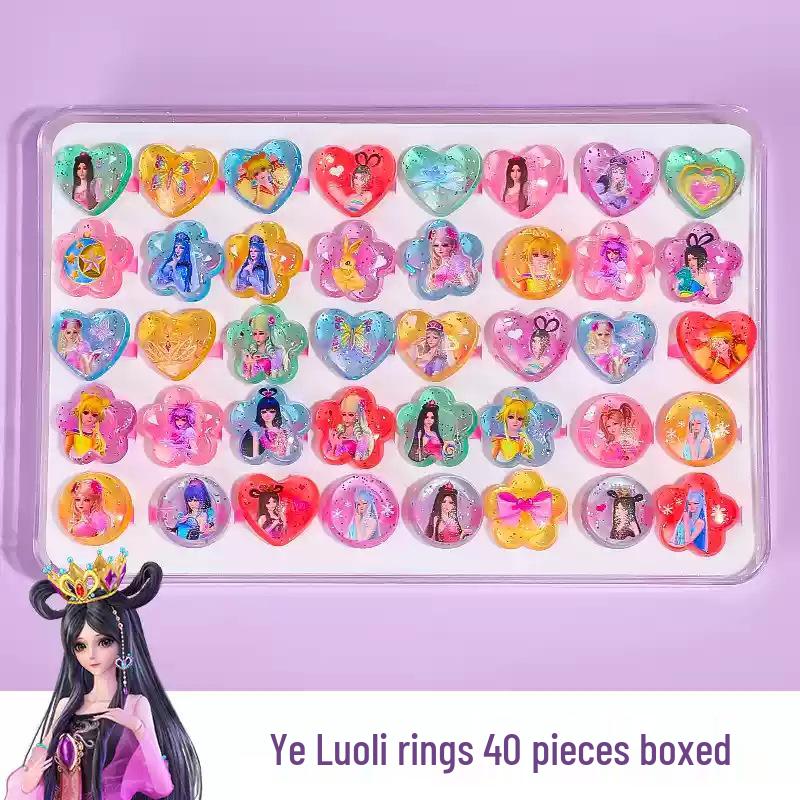 Princess Elsa Frozen Gem Ring for Girls - Cute Diamond Play Accessory