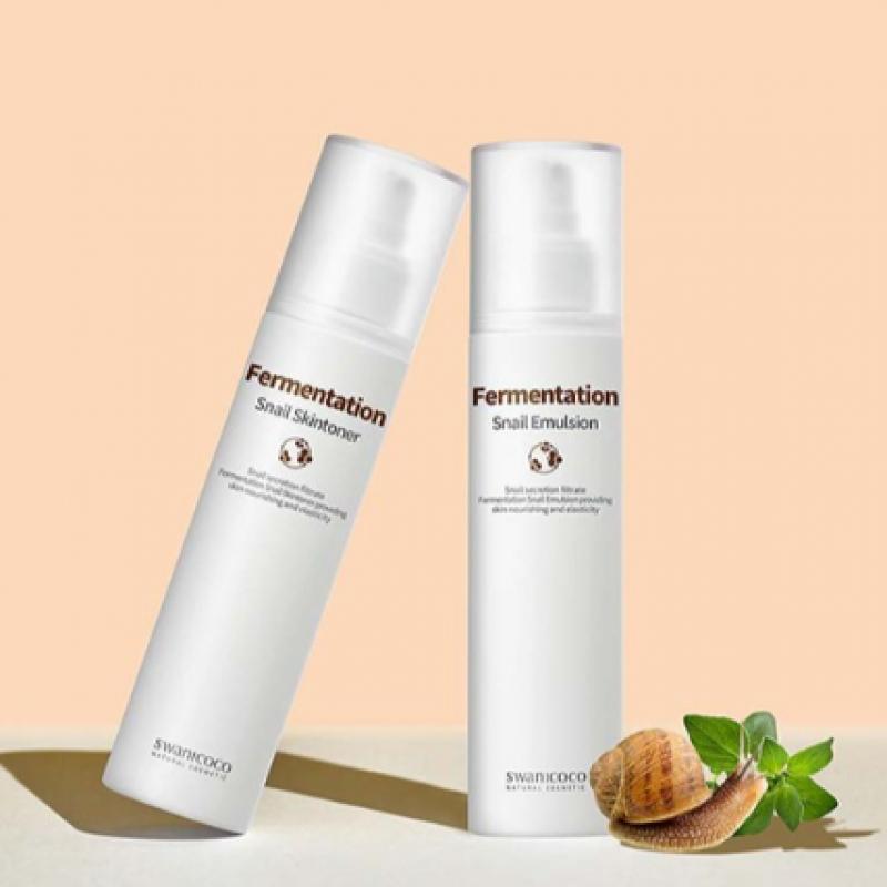 Swanicoco Fermentation Snail Skin Toner 120ml+emulsion 120ml Set