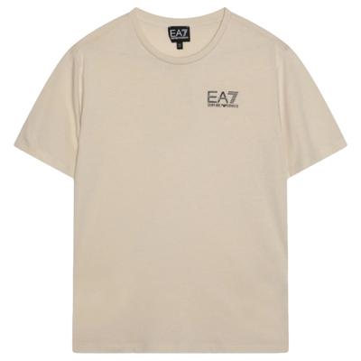 Emporio Armani Ea7 Einfarbig Rundhals Buchstabe Lässig Kurzarm T-Shirt Unisex T-Shirt Beige 3DUT06-PJVBZ-1946