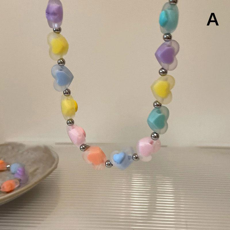 Candy Colorful Beaded Star Tassel Necklace