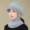 Thick Warm Hat Winter Hat Middle Aged and Elderly Mother Old Lady Knitted Cotton Hat Grandma Rabbit Wool Hat
