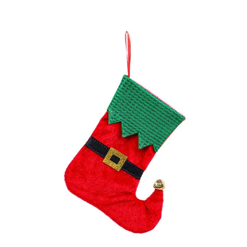 Festival Spotted Christmas Stockings Christmas Gathering Essential Stylish Hanging Stockings with Adjustable Belts