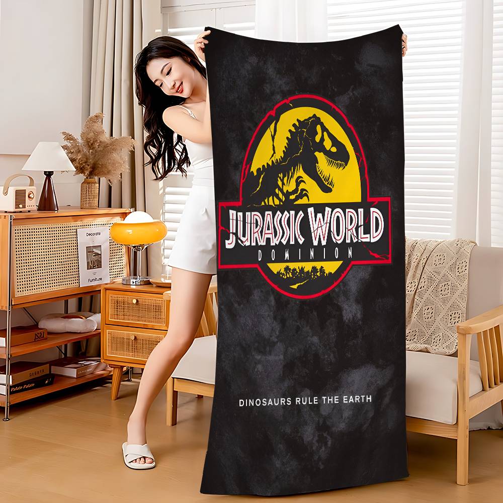 J-Jurassic W-World Movie Microfiber Printed Beach Towel Mountain Climbing Yoga Beach Swimming Running Absorbent Soft Towel