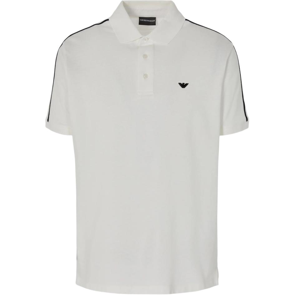 Emporio Armani Logo Embroidered Button Short Sleeve Polo Shirt Men polo shirts White 6R1FC51-JTKZ1-0101 M