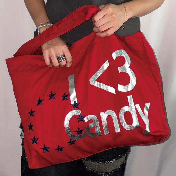 I Love Candy Eco Bag Red