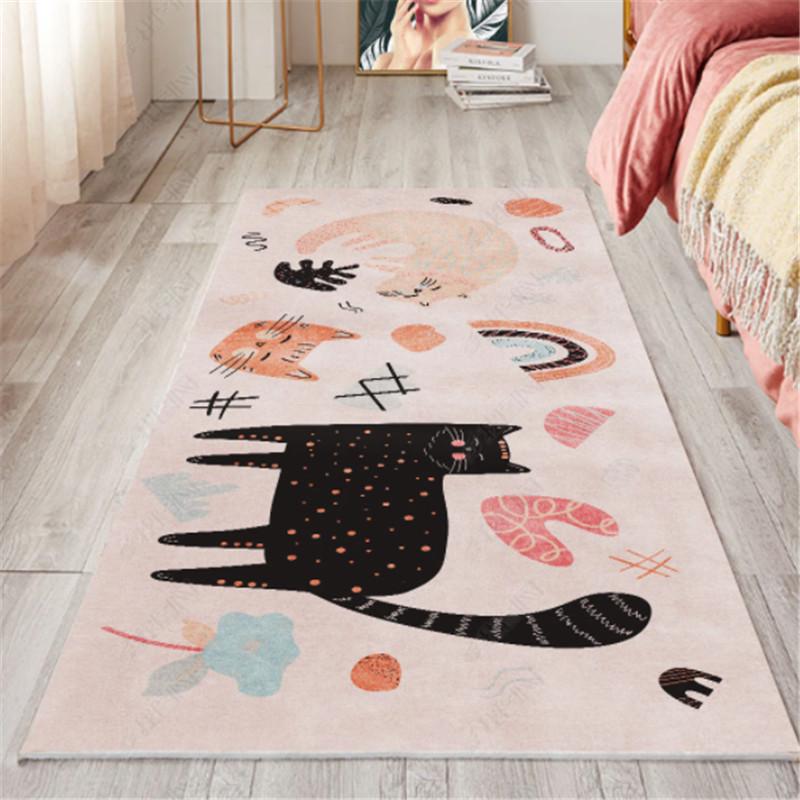 

Ковер для спальни в стиле интернет-знаменитости: Милый длинный моющийся коврик для пола под кровать или прикроватный 60*160 cm