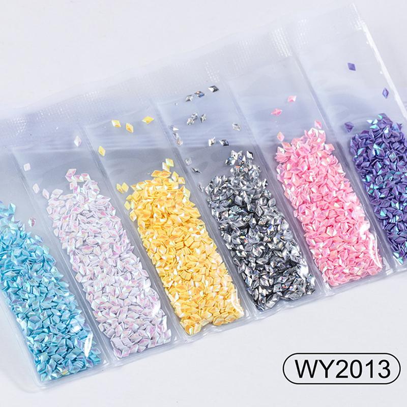6 Grids/Bag Nail Art Sequins Colorful Nail Polish Flakes Foils For Manicures