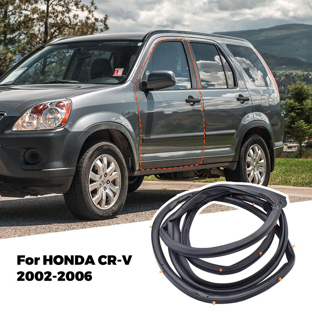 Left Front For Honda CRV GEN3 2002 2003 2004 2005 2006 Door Weatherstrip Moulding Seal Weather Strip Outer Door Rubber Accessory