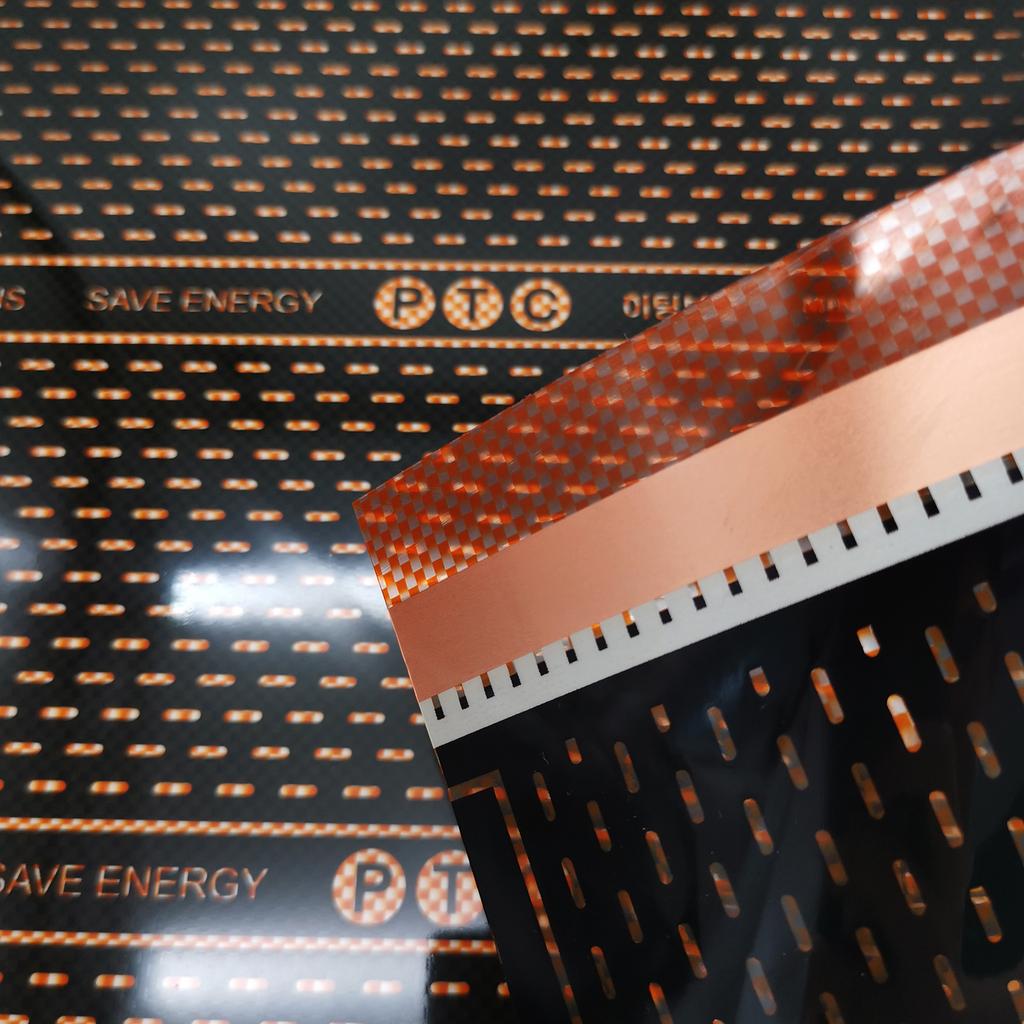 150w/m2 Graphene PTC Electric Heating Film Infrared AC200~240V Warm Floor Infrared Self-regulating Film 50cm Width