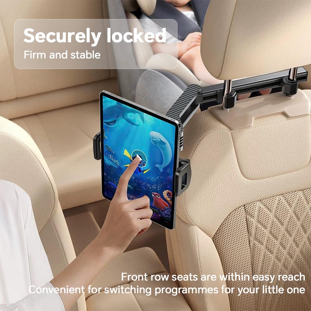 Telescopic Car Rear Pillow Phone Holder Tablet Car Stand Seat Rear Headrest Mounting Bracket for Phone Tablet 4.7-12.9 inch