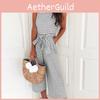 Stylish Womens Summer Striped Wide Leg Holiday Jumpsuits Playsuits Elegant Culotte Ideal For Any Occasion
