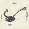 10Pcs Coat Hooks Antique Hanger Up & Down Double-hook European Hat Hanger Heavy Duty Robe Holder Towel Hooks with Screws
