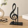 One-Piece 3D Print Sculpture Printed Music Note Bookend, Decorative Shelf Organizer, Modern Desk Decor for Home Musical Book Holder Office Study,