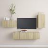 VidaXL TV Unit Set 4 Pcs Sonoma Oak Chipboard