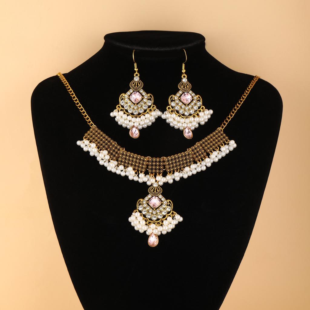 Popular Fashion Jewelry, Exotic Ethnic Style Neck Chain Earrings, Temperament Retro Style Necklace Set