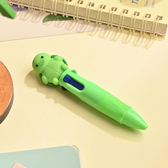 2 ks kuličkového pera Mini 4v1 Vícebarevné pero s roztomilými 3D panenkami Dekorace Hladké psaní Bezstresové Přenosné pero pro psaní deníku Poznámky