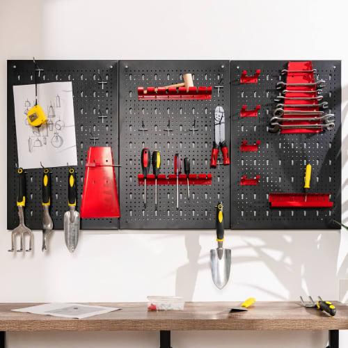 Perforated board, punching board, steel tool storage case, wall-mounted storage case, tool storage, small item storage, toolbox, factory, workshop, ga