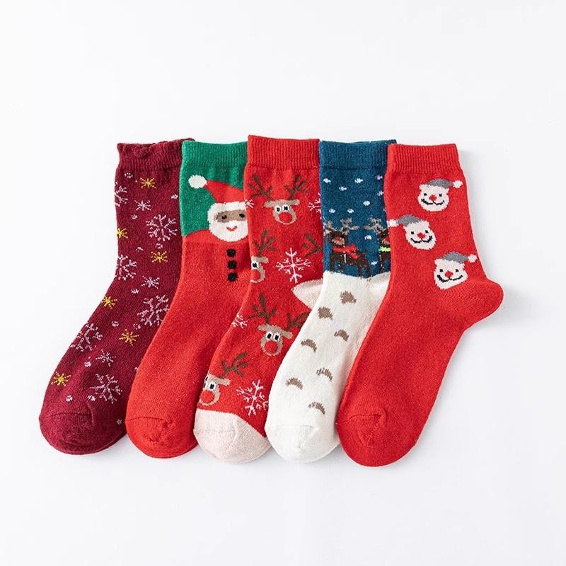 

5 Pair Women Men Socks Lady Sock Winter Cute Wool 3D Ladies Crazy Sock Female Thermal Thicken Warm Animal Socks