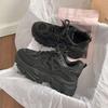 Dad shoes heightened autumn models new high heels versatile small black platform muffin sneakers women