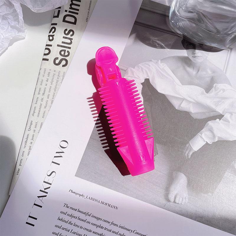 

Пушистая заколка для корней волос для создания ленивых воздушных челок и фиксированных локонов one piece розы красного