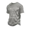 Men's Casual Loose Fit Short Sleeve T-Shirt with Graphic Print Crew Neck Top Comfortable Everyday Wear