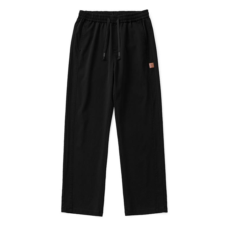 American retro trendy brand elastic waist casual pants for men's spring new loose wide-leg straight trousers for men