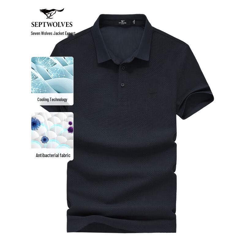 Septwolves Men s Summer Short Sleeve Polo T-Shirt XL