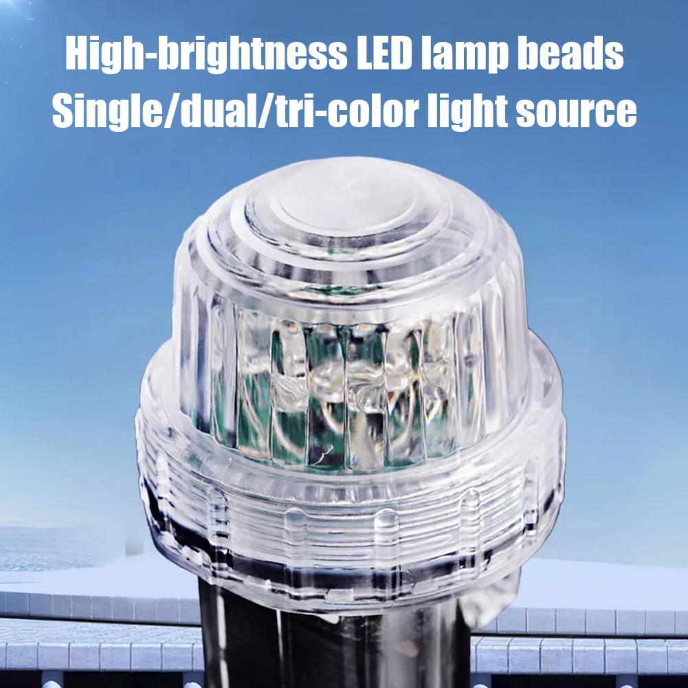 Marine Warning Light Solar Powered Night Fishing Light Waterproof Intelligent Light Control Sensing Lamp For Night Fishing Night