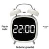 Creative GH8032 Multifunctional Large LED Metal Alarm Clock