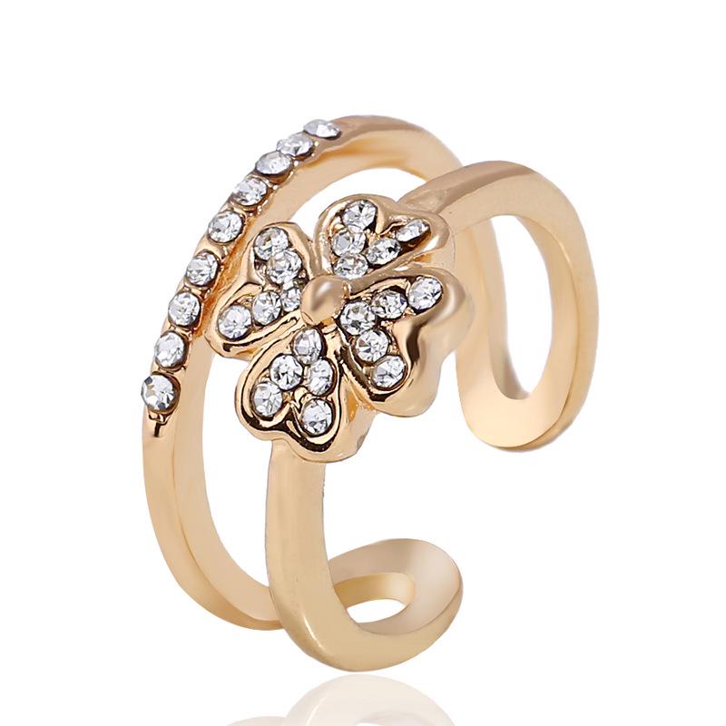 Korean Style Rose Gold Hollow Crown Couple Ring