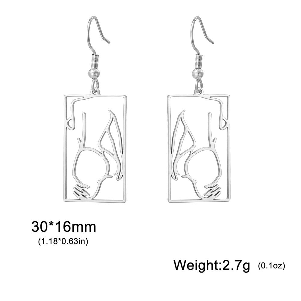 My Shape Charming Beauty Earrings for Women Girls Stainless Steel Fascinating Shapely Beauty Drop Earrings Fashion Jewelry Gift