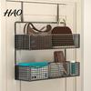 Étagère de rangement suspendue pour chambre à coucher Organisateur de porte avec crochets Construction robuste Conception de cintre en maille Facile à assembler Panier détachable à l'arrière