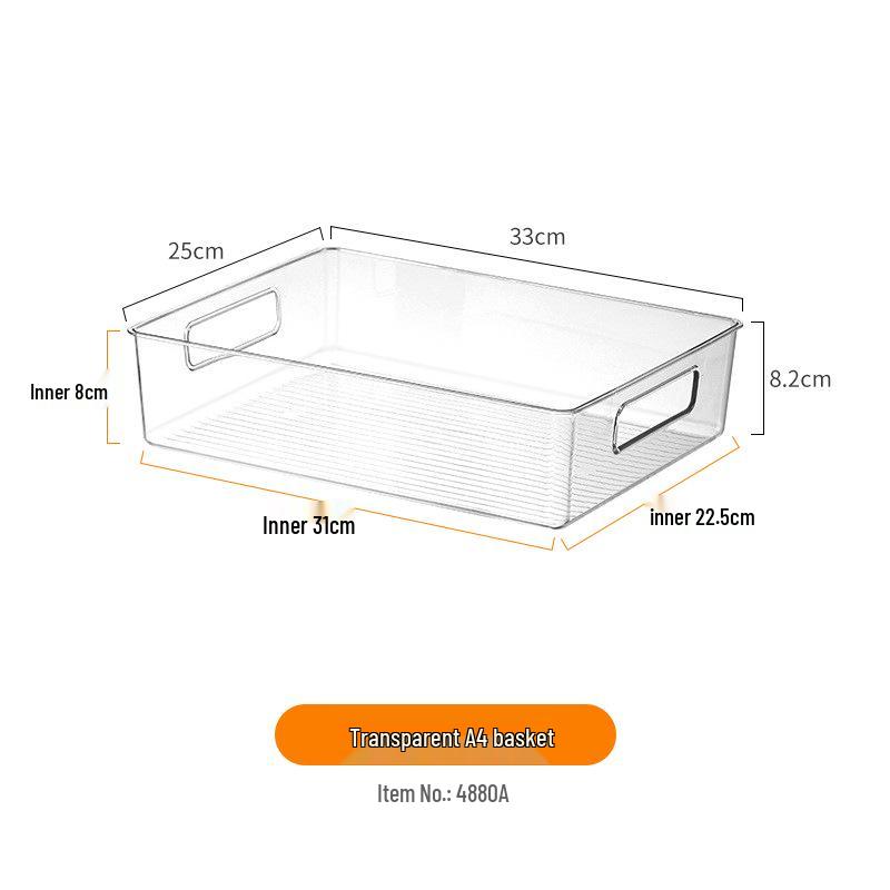 Extra Long 40cm Transparent Narrow Storage Box, 15cm Wide, Waterproof Drawer Organizer