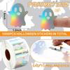 Round Reflective Colorful Sticker Halloween Christmas DIY Craft Projects Decors 2 Rolls 1000Pcs Adhesive Craft Labels