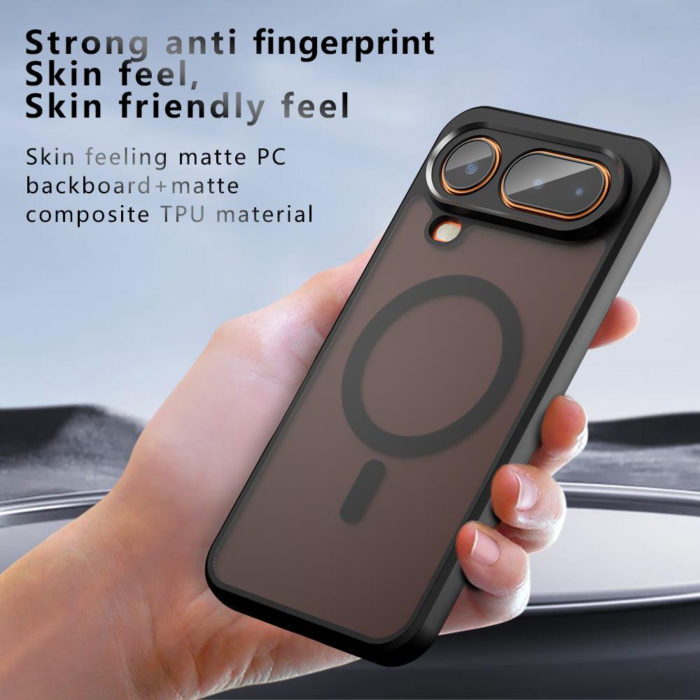 For Honor Magic 8 Pro Air Case Magnetic Matte Frosted Translucent Airbag Drop-proof Non-yellowing Anti-Fingerprint Cover
