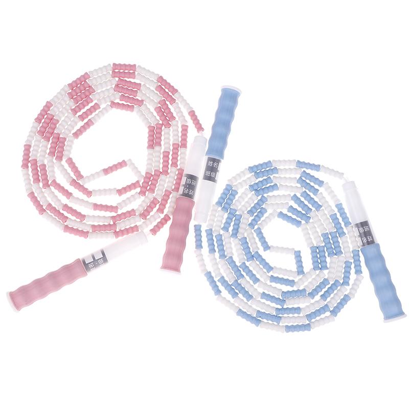 2.8M Skill Jumping Bamboo Jump Rope Pvc Beginners Soft Beaded No Tangle Segmented Fitness Workout Jump Rope Writable Names