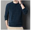 Pullover Herren Rundhals Imitation Frettchen Samt Einfarbig Unterziehpullover Mittelalterlich Warmes Oberteil Pullover Winter