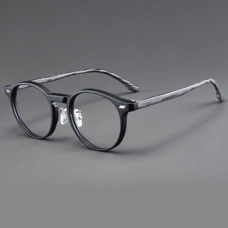 Women Korean Retro Round Frame Reading Glasses Ultra Light High-definition Anti Blue Light Presbyopia Glasses PC Frame Eyewear
