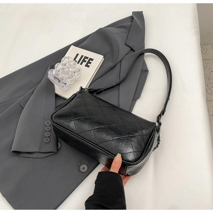IELGY Fashion Trend All-Match Diamond Chain Bag Exquisite One-Shoulder Messenger Underarm Bag