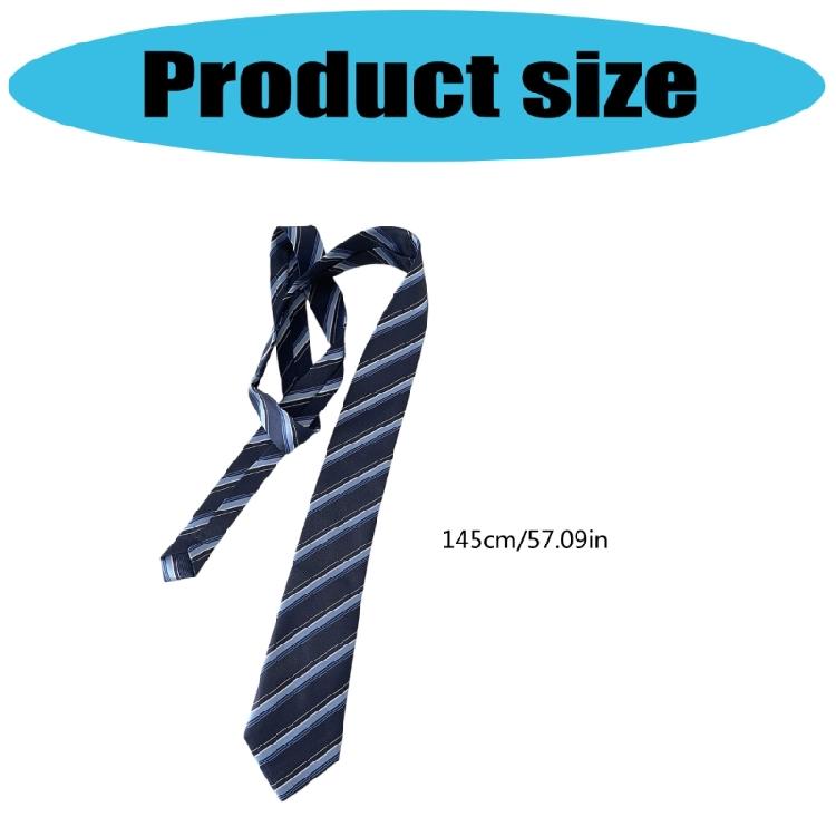 Striped Preppy Polyester Necktie Academic Uniform Shirt Tie Accessory For College Students And Stylish Dress Neckwear