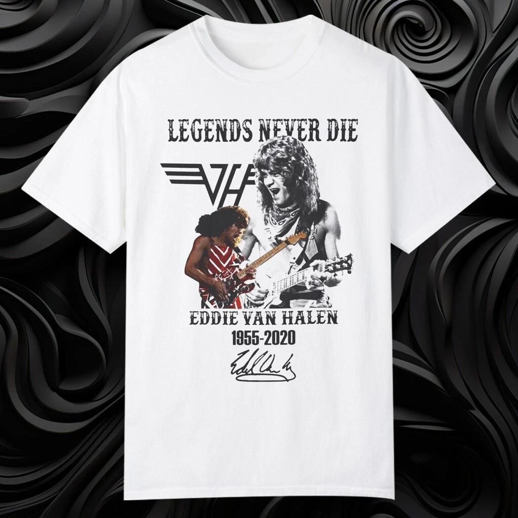New Eddie Van Halen Cotton White T-Shirt All Size S