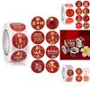500pcs Cny Happy New Year Stickers Tape Featuring Exquisite Foil Stamping Patterns For Gift Packaging