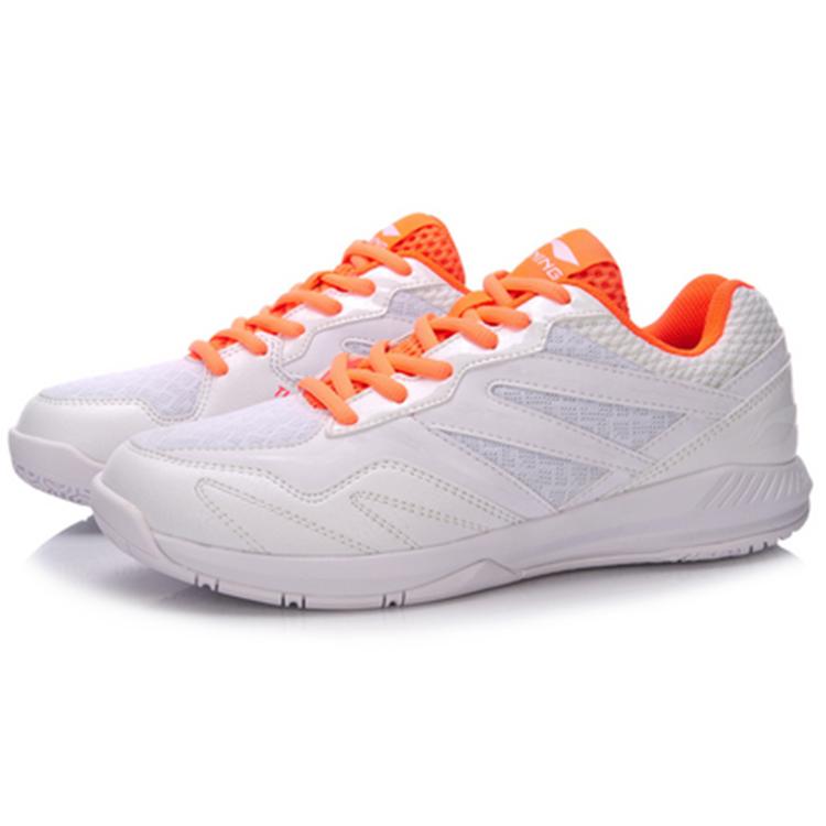 Li Ning Poseidon Stitching Cushioning, Wear Resistant Low top Badminton Shoes Women's White AYTN044-4