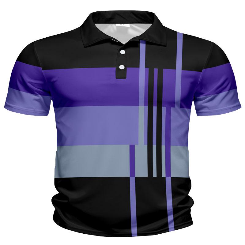 Fashionable Casual 3D Digital Printed Pattern Men's Short Sleeved Polo Shirt Summer Comfortable Outdoor Activities