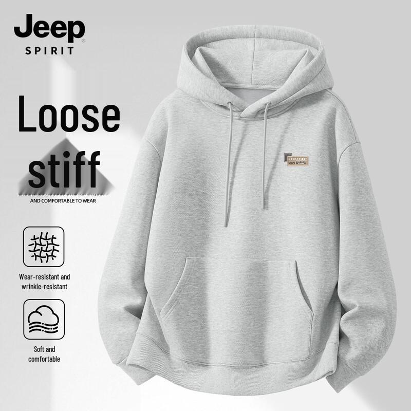 JEEP SPIRIT Men s 2026 Spring/Autumn Printed Hooded Sweatshirt M