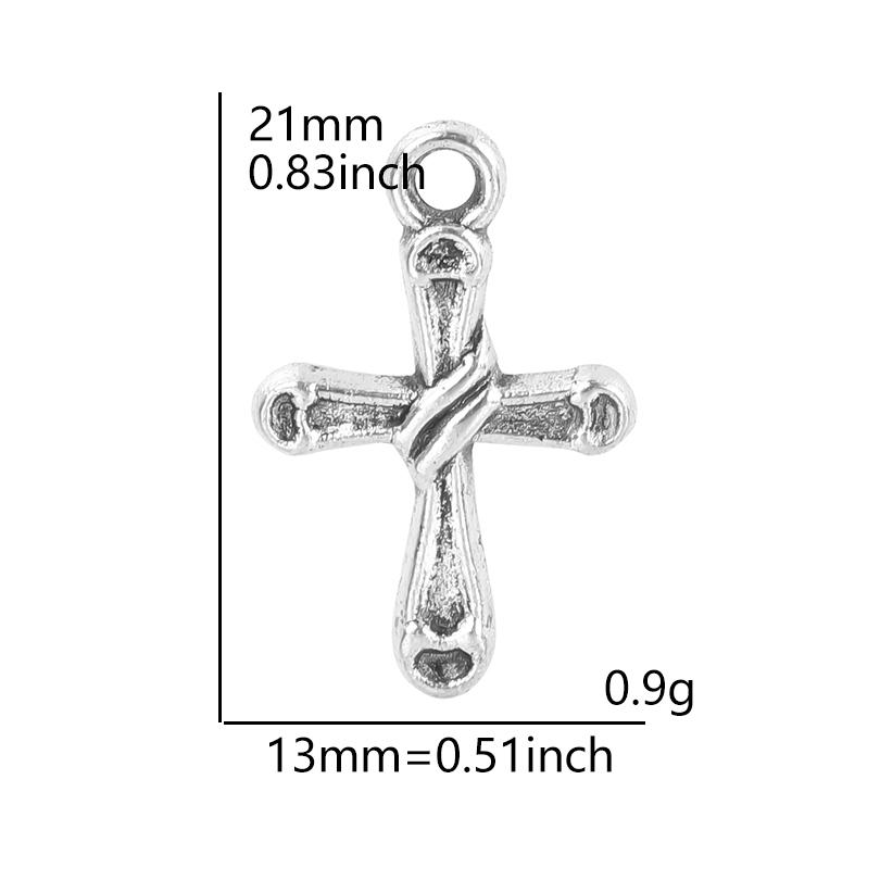 6pcs Religious Metal Retro Silver Color Cross Pendant Charms For Jewelry Making Bulk Christ Jesus Pendants DIY Necklace Earrings