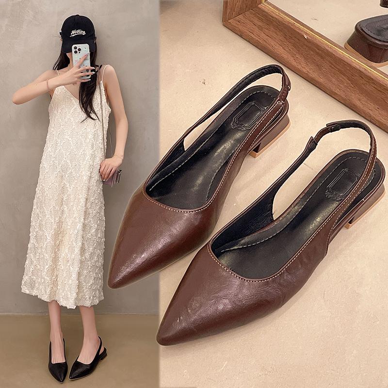 Leopard Women Heeled Sandals Sexy Pointed Toe Woman Shoes Elegant Summer 2025 Fashion Slides Luxury Brands New Mujer Sandalias