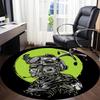 1pc Cyberpunk Helmet Office Round Area Rug,  Under Office Chairs Bedroom Living Room Home Decor A0926092