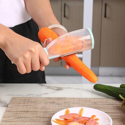 Fruit Cutter Washable Easy To Grip Hanging Design Practical Vegetable Carrot Peeler with Container for Kitchen